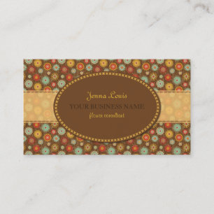  tafels Floral Pattern Visitekaartje