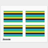 Tafels van Tanzania Rechthoekige Sticker (Vel)