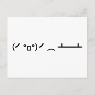 Tafelschuif ascii emoticon briefkaart