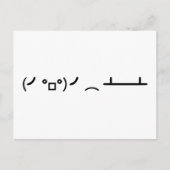 Tafelschuif ascii emoticon briefkaart (Voorkant)