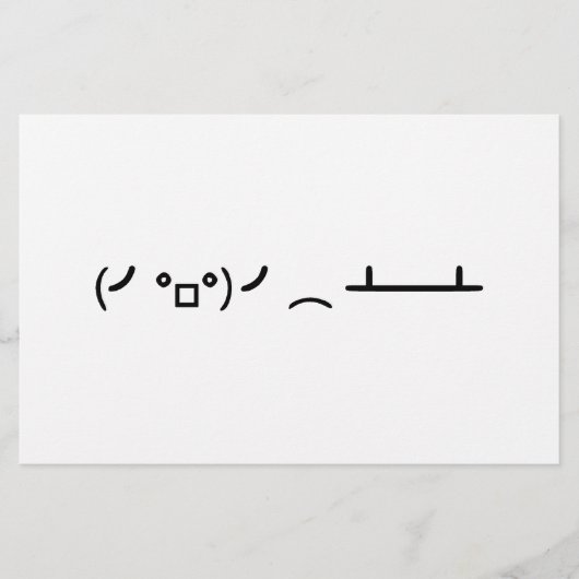 Tafelschuif ascii emoticon briefpapier (Voorkant)