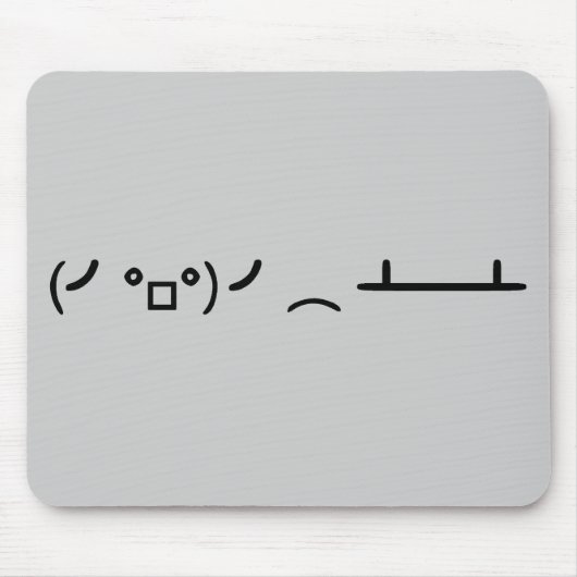 Tafelschuif ascii emoticon muismat (Voorkant)