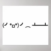 Tafelschuif ascii emoticon poster (Voorkant)