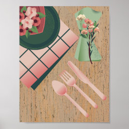 tafelserverstijl voor keuken poster
