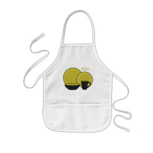 Tafelservies cartoon illustratie kinder schort