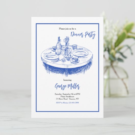 Tafelsetting Uitnodiging (Staand voorkant)