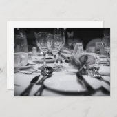 Tafelsetting voor de bruiloft kaart (Voorkant / Achterkant)