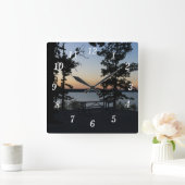 Tafelsteen Zonsondergang Wandklok (Huis)