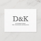 Tafelstoelen Kaarten Plaatskaartje (Achterkant)