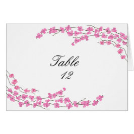 Tafelstoelkaart Roze Bloesems
