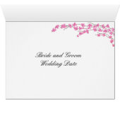 Tafelstoelkaart Roze Bloesems (Binnen Horizontaal (Onder))
