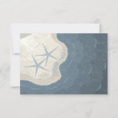 Tafelstoelnummers met zeesterren en oceaan kaart (Achterkant)