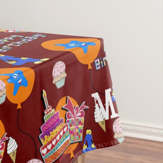 Tafelstof, Happy 4th Birthday, #4 Tafelkleed (Voorbeeld)