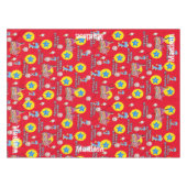 Tafelstof, Happy 7th Birthday, #7 Red Tafelkleed (Voorkant (Horizontaal))