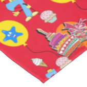 Tafelstof, Happy 7th Birthday, #7 Red Tafelkleed (Gekanteld)