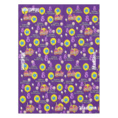 Tafelstof, Happy 8th Birthday, #8 Paars Tafelkleed (Voorkant)