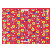 Tafelstof, Happy 9th Birthday, #9 Red Tafelkleed (Voorkant (Horizontaal))