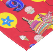 Tafelstof, Happy 9th Birthday, #9 Red Tafelkleed (Gekanteld)