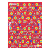 Tafelstof, Happy 9th Birthday, #9 Red Tafelkleed (Voorkant)