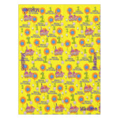 Tafelstof, Happy First Birthday, #1 Yellow Tafelkleed (Voorkant)