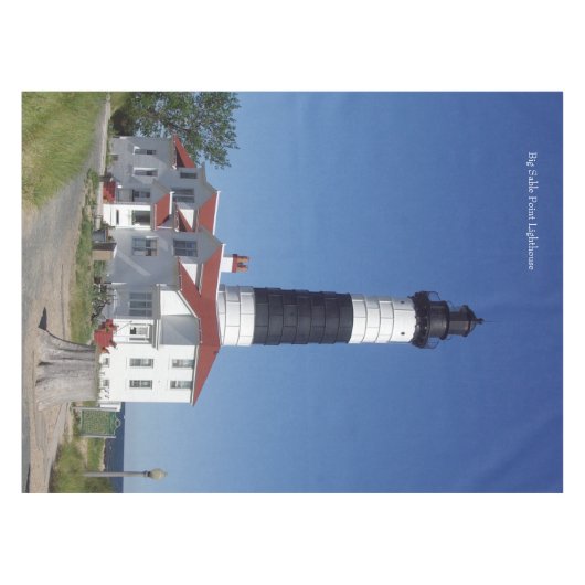 Tafelstof voor Big Sable Point Lighthouders Tafelkleed (Voorkant (Horizontaal))