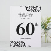 Tafelstuk huwelijksjubileumfeest kaart (Staand voorkant)