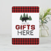 Tafelteken cadeaus - Lumberjack Party Kaart (Staand voorkant)