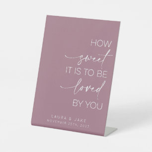 Tafelteken dessert - hoe fijn het is om er van te reclamebord met voetstuk