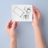 Tafelteken met loopvlakdiagram flyer (Hand)