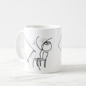 Tafelteken met loopvlakdiagram koffiemok (Voorkant links)