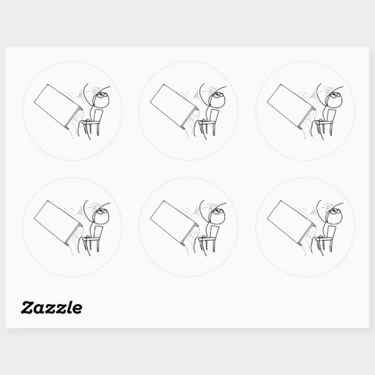 Tafelteken met loopvlakdiagram ronde sticker (Vel)