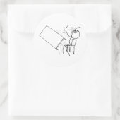 Tafelteken met loopvlakdiagram ronde sticker (Tas)