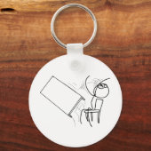 Tafelteken met loopvlakdiagram sleutelhanger (Voorkant)