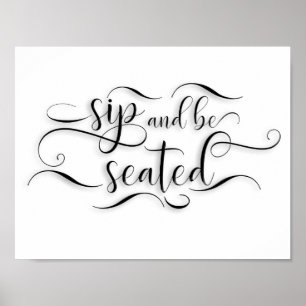 Tafelteken Sip and be Seed Wedding Poster