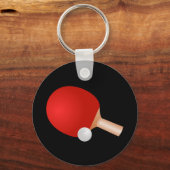 Tafeltenis, peddel en bal; sleutelhanger (Achterkant)