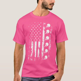 Tafeltennis Amerikaanse vlag Amerikaanse tafeltenn T-shirt