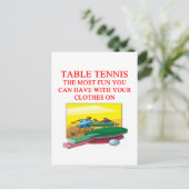 tafeltennis briefkaart (Staand voorkant)