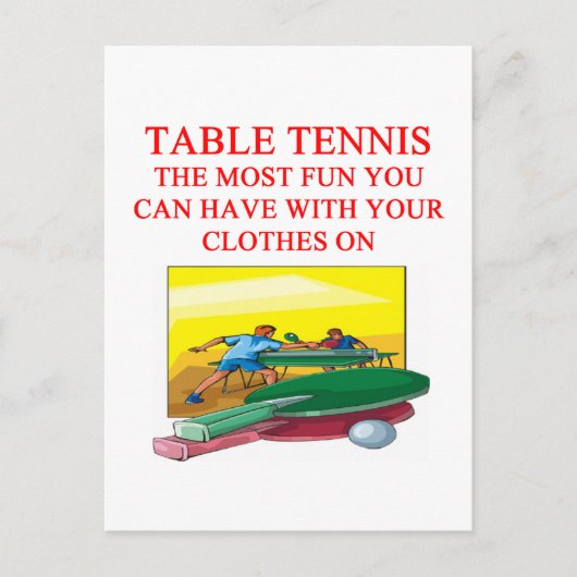 tafeltennis briefkaart (Voorkant)