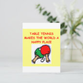 tafeltennis briefkaart (Staand voorkant)