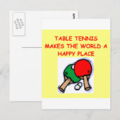 tafeltennis briefkaart (Voorkant / Achterkant)