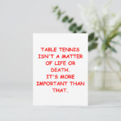 tafeltennis briefkaart (Staand voorkant)