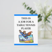 tafeltennis briefkaart (Staand voorkant)