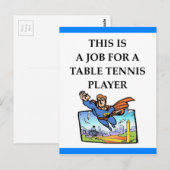 tafeltennis briefkaart (Voorkant / Achterkant)
