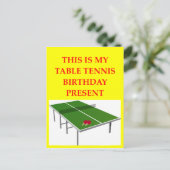 tafeltennis briefkaart (Staand voorkant)