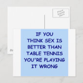 tafeltennis briefkaart (Voorkant / Achterkant)