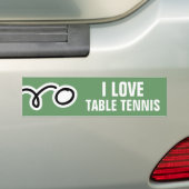 Tafeltennis bumpersticker voor pingpongfans (Op auto)
