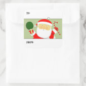 Tafeltennis Cadeautags Vierkante Sticker (Tas)