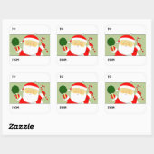 Tafeltennis Cadeautags Vierkante Sticker (Vel)