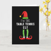 Tafeltennis Elf Kerst Overeenkomstige Familie Cade Kaart (Gele Bloem)