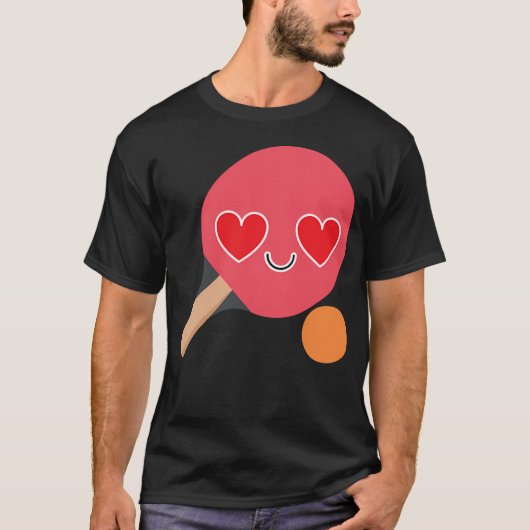 Tafeltennis Emoji T-shirt (Voorkant)